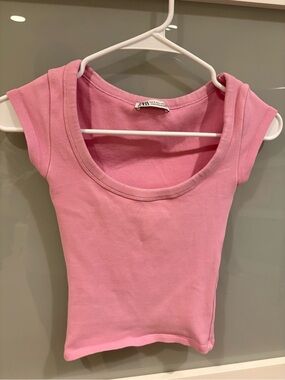 Zara Scoop Neck Top - Pink